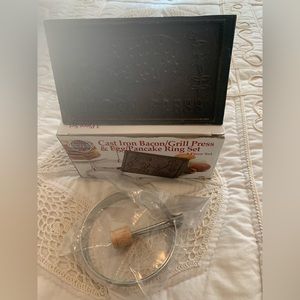 Norpro Cast Iron Bacon Press  & Egg Pancake Rings